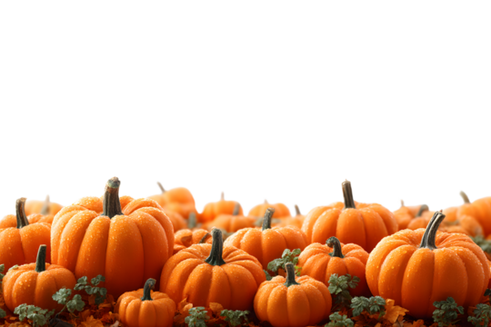 PNG Spooky Halloween pumpkin border, transparent background