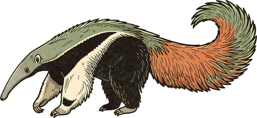 Detailed Illustration Giant Anteater