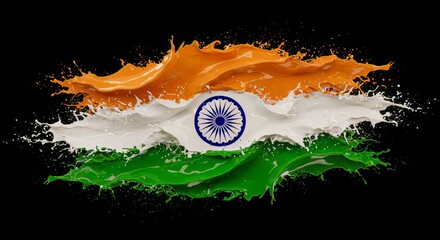 Painted Patriotism &ndash; Artistic Splash of India&rsquo;s Tricolor Flag
