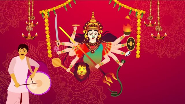 durga puja Video. durga puja Animation video