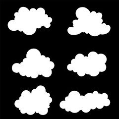 Modern abstract white cloud graphics for web design and online services.