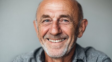 Obraz premium happy smiling elder senior man portrait no logos no brands ar 169