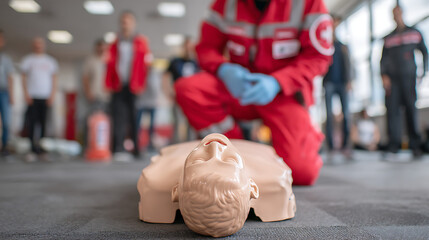 cpr first aid emergency training class learning survival skill healthcare medical instruction hands on student practice rescue lesson technique safety and education session