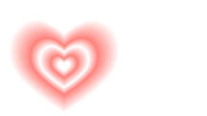 A digitally crafted, gradient heart, evoking feelings of love and affection transparent background