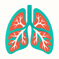 Anatomical illustration of healthy lungs, perfect for medical education and healthcare promotions