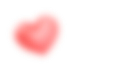 A soft, blurred heart shape on a light backdrop, evoking feelings of love and romance transparent background