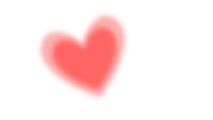 A simple and elegant red heart, symbolizing love and affection, stands out against a plain background. It's a classic representation of romance and emotion. transparent background