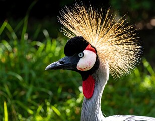 Fototapeta premium Close-up of a crane's head and neck