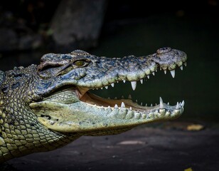 Fototapeta premium Close-up of a crocodile's head