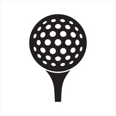  golf ball tee icon vector illustration