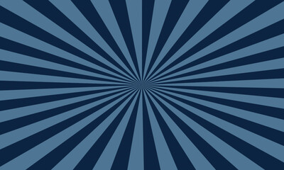 Dark blue and light blue radial stripes background pattern vector