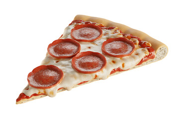 Indulge in a delicious slice of pepperoni pizza with melted cheese, perfect for any food lover.