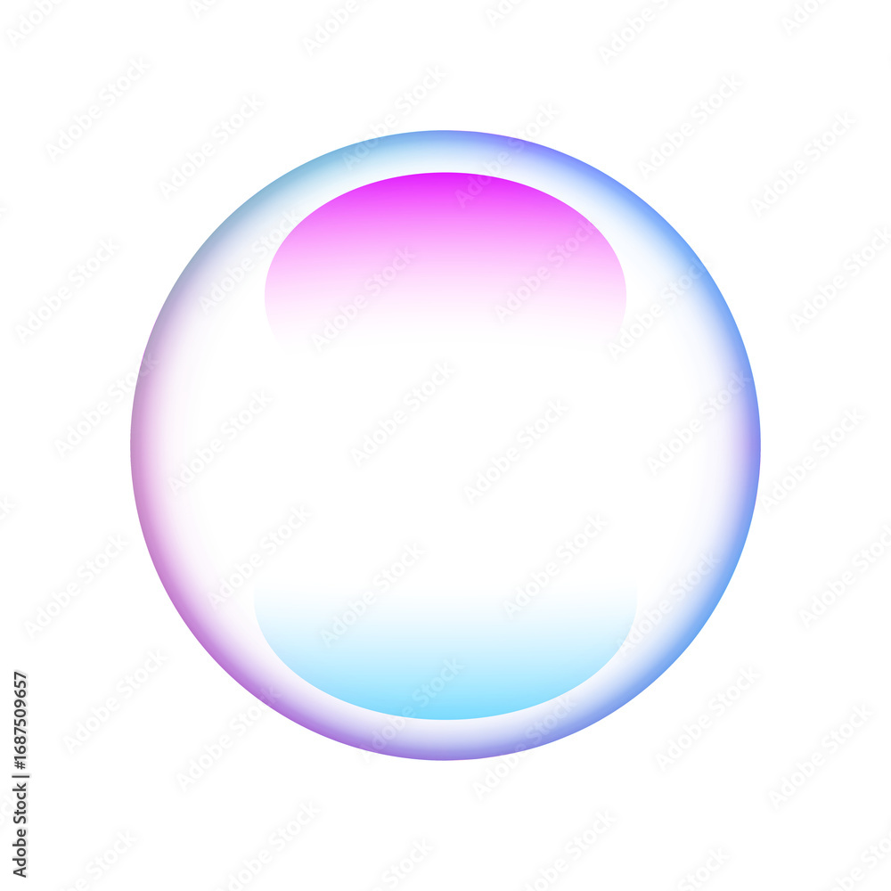 Poster 3d realistic transparent soap water bubbles colorful rainbow reflection bubble glossy shiny floating