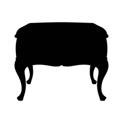 Antique black wood nightstand silhouette vintage furniture bedroom table bedside cabinet design element