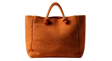 Stylish terracotta woven tote bag, perfect for summer fashion, beach essentials, resort wear, or market shopping. Ideal for e-commerce, lifestyle blogs, and travel content,