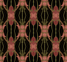 Abstract seamless color full traditional paisley fabric effect carpet ornament bunch pattern background design