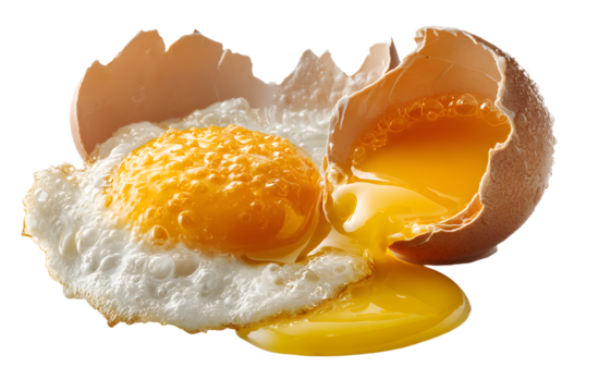 PNG Fresh cracked egg yolk