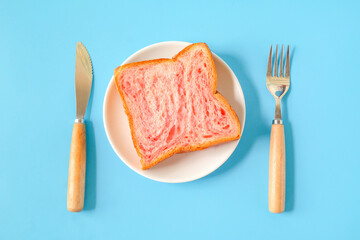 strawberry toasted bread on white dishwasher.