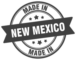 Made in New Mexico round sign. Made in New Mexico stamp.