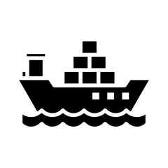 Fototapeta premium Shipping Icon Vector Illustration Glyph Version