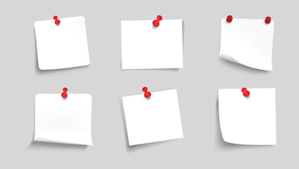 Blank Sticky notepad with pin.