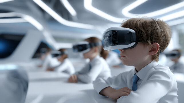 Future of education advanced technology in classroom.