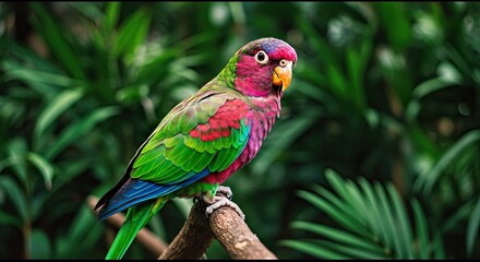 Fototapeta premium Parrot With Neon Feathers