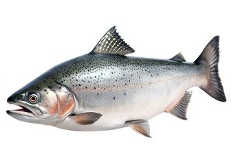Naklejka premium Fresh whole rainbow trout fish isolated on white background studio shot