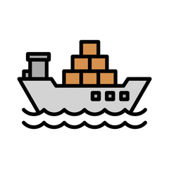 Shipping Icon Vector Illustration Color Version