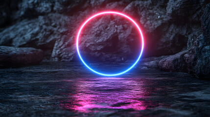 vibrant swirl of purple neon light creating a dynamic abstract pattern on a dark background symbolizing creativity energy and futuristic technology glowing with a captivating light effect