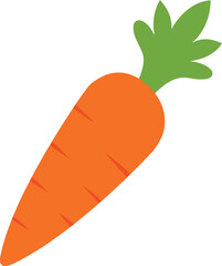 Stylized Orange Carrot with Diagonal Texture Lines