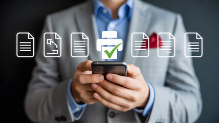 Effortless document printing and management from your smartphone, streamlining business operations instantly.