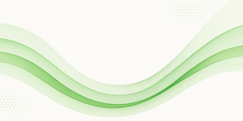 Abstract green wave background with a fluid light pattern