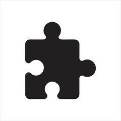  puzzle piece fitting icon vector illustration