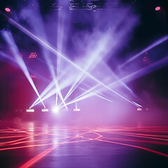 Spectacular nightclub show with powerful laser and smoke high resolution picture