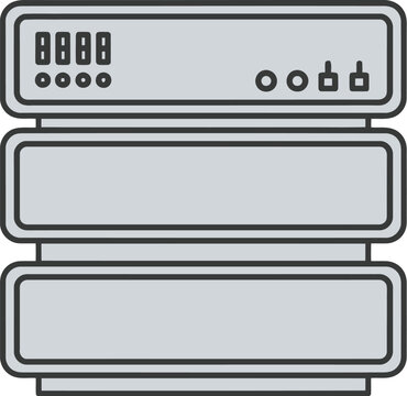 Server Rack Illustration, Data Center Icon, Network Server Graphic, IT Infrastructure Image, Computer Server Stack