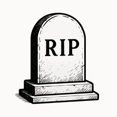 Gravestone with RIP