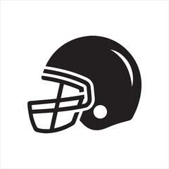  football helmet logo silhouette icon vector illustration