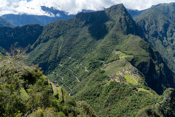 Fototapeta premium Archaeological Site of Machu Picchu in Peru – Inca Citadel in the Andes Mountains