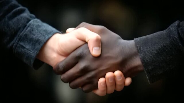 Conflict moment between two men in gentle light