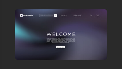 Modern professional website landing page with welcome message and search bar, perfect for business.