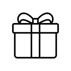 Gift Icon Vector Illustration Line Version