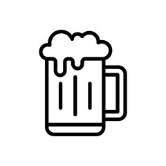 Beer Icon Vector Illustration Line Version
