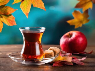 Turkish tea in Autumn