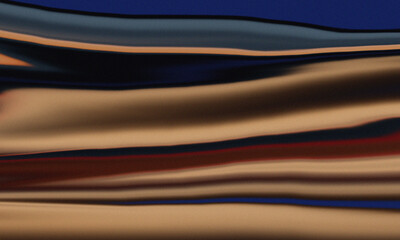 Abstract wavy pattern with blue, brown, and beige colors creating depth
