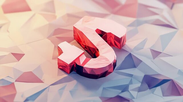 Javascript programming language icon resting on a polygonal surface