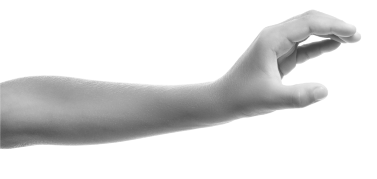 Black and white Closed-fist gesture with a thumb up is a positive and strong concept showing determination