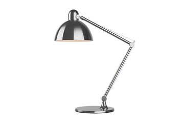 Modern adjustable metal desk lamp illuminates workspace with sleek, professional design for focused productivity