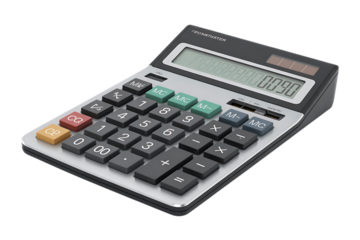 Modern solar calculator with large display and easy-to-use buttons for efficient calculations