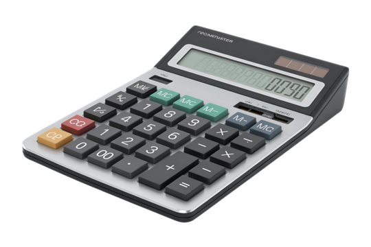 Modern solar calculator with large display and easy-to-use buttons for efficient calculations